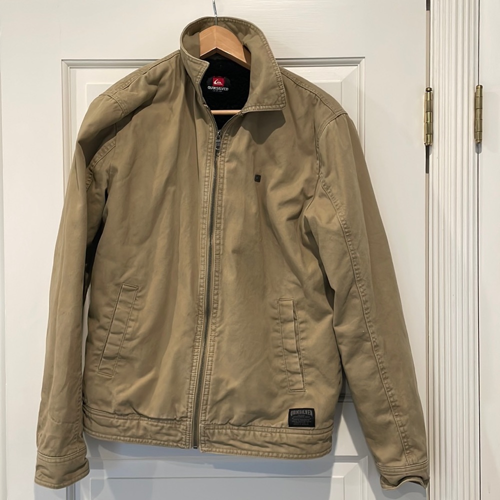 Quicksilver unisex cargo fleece-lined zip up jacked